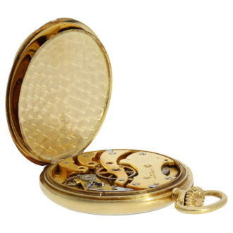 Swiss 18K gold lever pocket watch with 24-hour dial Circa 1908 Swiss 18K gold lever pocket watch with 24-hour dial Circa 1908