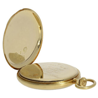 Swiss 18K gold lever pocket watch with 24-hour dial Circa 1908 Swiss 18K gold lever pocket watch with 24-hour dial Circa 1908