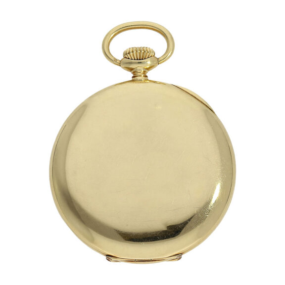 Swiss 18K gold lever pocket watch with 24-hour dial Circa 1908 Swiss 18K gold lever pocket watch with 24-hour dial Circa 1908