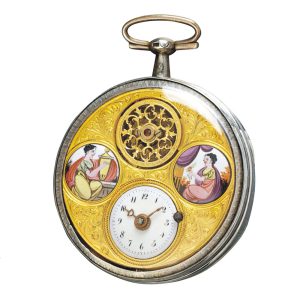 Ornamental Swiss silver verge pocket watch Circa 1830