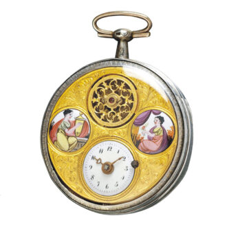 Ornamental Swiss silver verge pocket watch Circa 1830