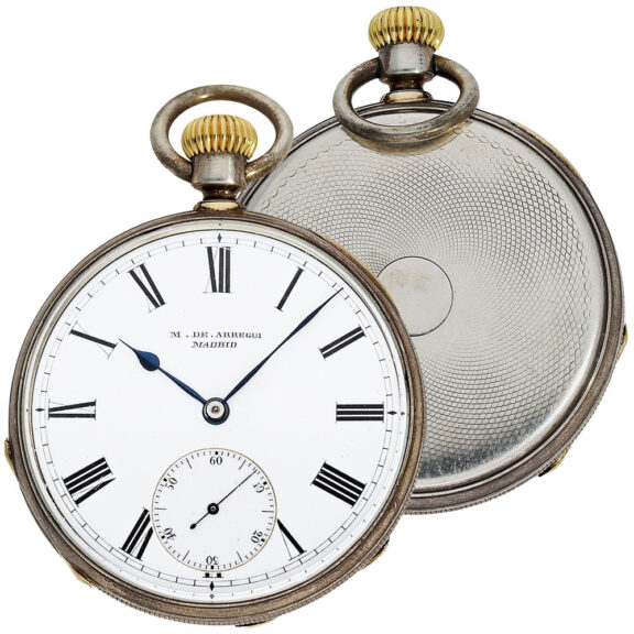 Interesting Swiss silver Ankerchronometer watch Circa 1868