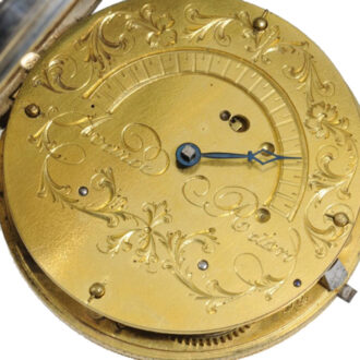 Ornamental Swiss silver verge pocket watch Circa 1830