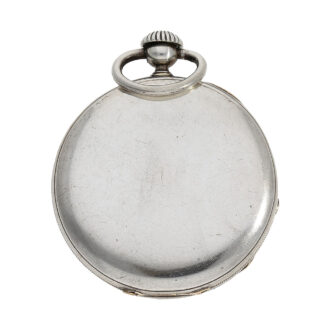 Unusual Swiss silver open faced cylinder pocket watch Circa 1857