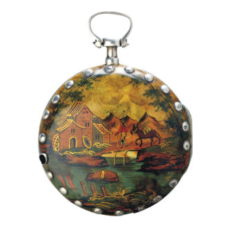 German silver verge with tortoiseshell outer case Circa 1780