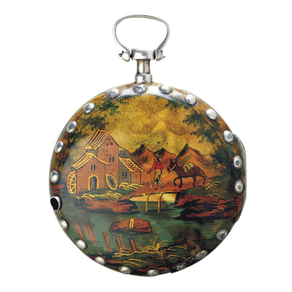 German silver verge with tortoiseshell outer case Circa 1780