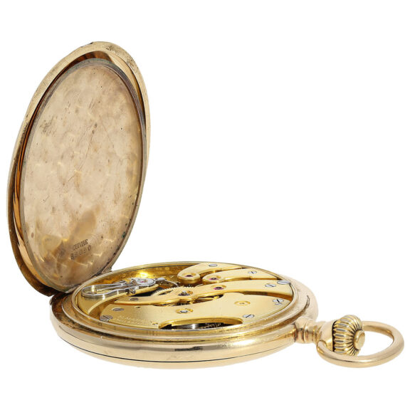 Swiss 14K gold keyless hunting cased pocket watch Circa 1913 Swiss 14K gold keyless hunting cased pocket watch Circa 1913