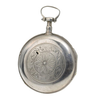 German silver verge with tortoiseshell outer case Circa 1780