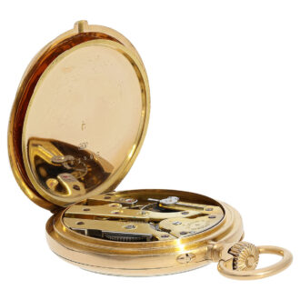 Swiss 18K gold Art Nouveau precision pocket watch Circa 1899