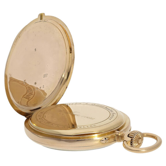 Swiss 18K gold Art Nouveau precision pocket watch Circa 1899 Swiss 18K gold Art Nouveau precision pocket watch Circa 1899