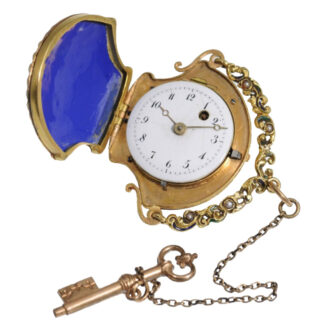 Swiss gold form pendant watch in shape of basket Circa 1810
