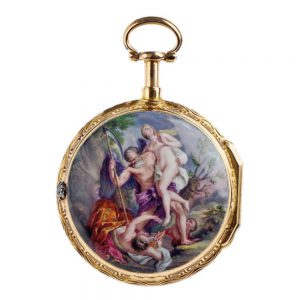 French 18k gold quarter repeating à toc et à tact watch Circa 1763