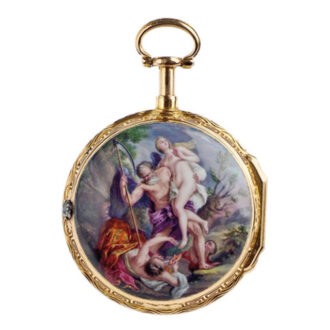 French 18k gold quarter repeating à toc et à tact watch Circa 1763