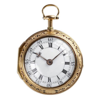 English gold pair cased half quarter repeating watch Circa 1750