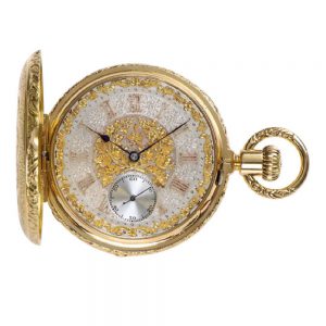German gold hunting watch with one minute tourbillon Circa 1885