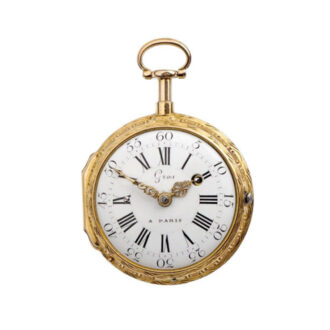 French 18k gold quarter repeating à toc et à tact watch Circa 1763