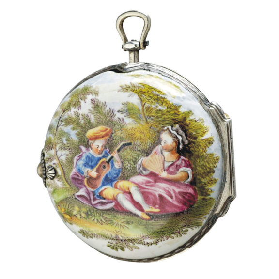 Czechoslovakia silver with enamelled outer case Circa 1750