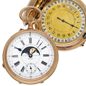 Rare Swiss double-sided astronomical lever watch Circa 1885