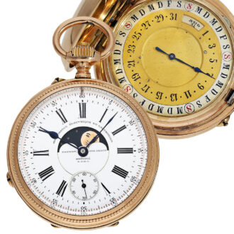 Rare Swiss double-sided astronomical lever watch Circa 1885