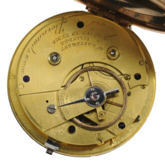 French silver cylinder pocket watch with alarm Circa 1850