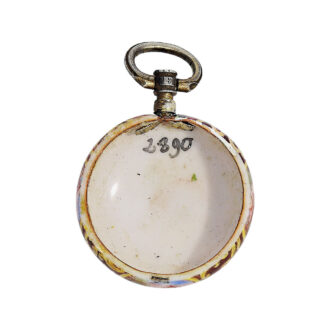 Swiss miniature enamel painted pendant watch Circa 1800