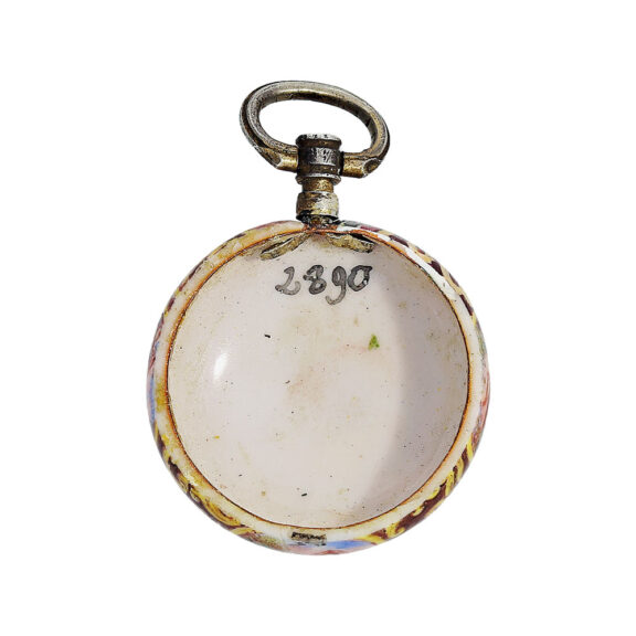 Swiss miniature enamel painted pendant watch Circa 1800 Swiss miniature enamel painted pendant watch Circa 1800