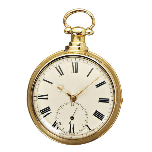 English gold open faced lever pocket watch Circa 1826 English gold open faced lever pocket watch Circa 1826