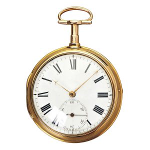English 18 carat rose gold pair cased duplex Circa 1803