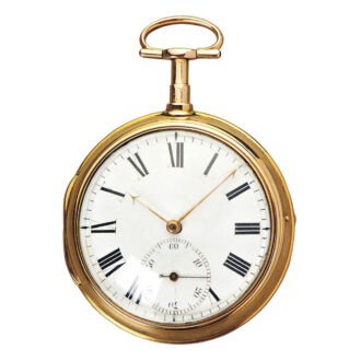 English 18 carat rose gold pair cased duplex Circa 1803