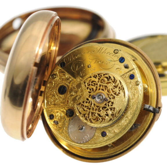 English 18 carat rose gold pair cased duplex Circa 1803 English 18 carat rose gold pair cased duplex Circa 1803