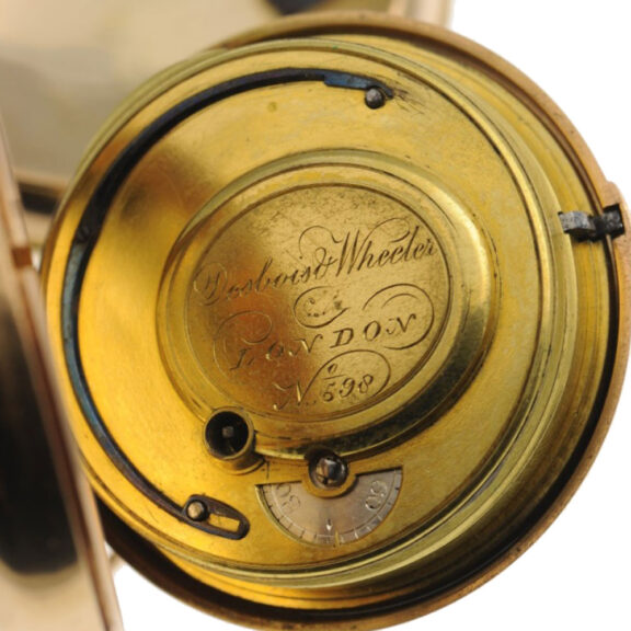 English 18 carat rose gold pair cased duplex Circa 1803 English 18 carat rose gold pair cased duplex Circa 1803