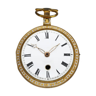 Exquisite English gold and enamel verge watch Circa 1810