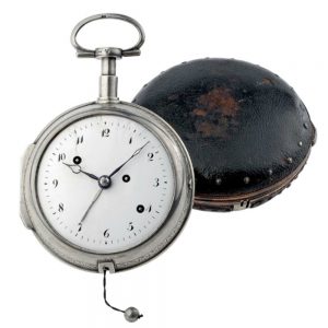 Swiss silver quarter repeating coach clock with quarter hour/hour self strike Circa 1810
