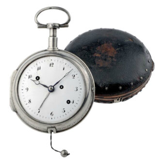Swiss silver quarter repeating coach clock with quarter hour/hour self strike Circa 1810