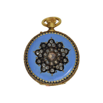 Swiss miniature gold hunting cased pocket watch Circa 1868