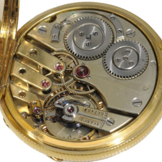 Swiss gold watch with engraved monogram Circa 1885 