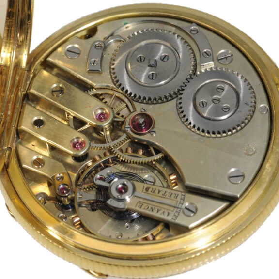 Swiss gold watch with engraved monogram Circa 1885 Swiss gold watch with engraved monogram Circa 1885
