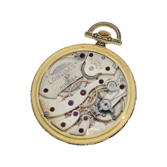 Swiss gold and enamel Art Deco pocket watch Circa 1920