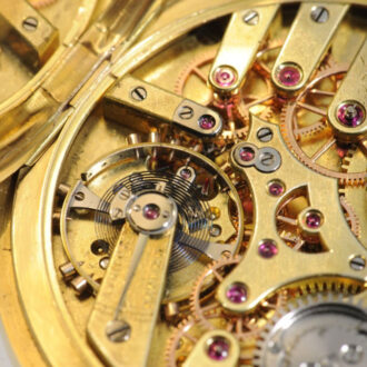 Swiss gold open faced watch with centre seconds Circa 1864