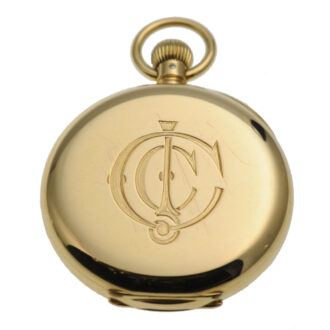 Swiss gold open faced watch with centre seconds Circa 1864