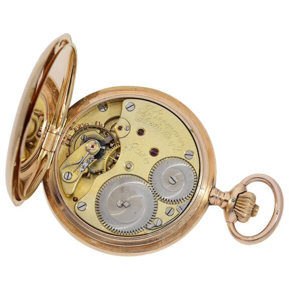 German 14K gold hunting cased lever pocket watch Circa 1900 German 14K gold hunting cased lever pocket watch Circa 1900
