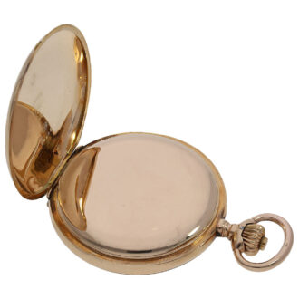 German 14K gold hunting cased lever pocket watch Circa 1900