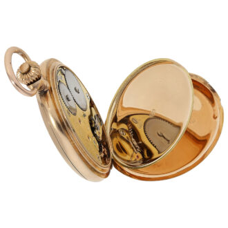 German 14K gold hunting cased lever pocket watch Circa 1900