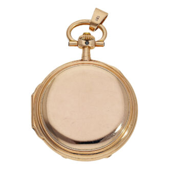 German 14K pink gold lady's full hunter pocket watch Circa 1900