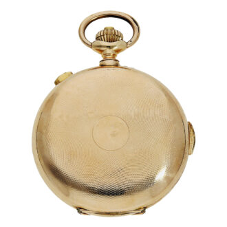 Swiss gold hunting cased repeating chronograph Circa 1900
