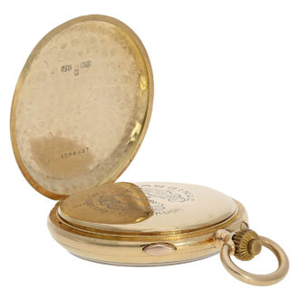 Swiss gold split-seconds chronograph pocket watch Circa 1920