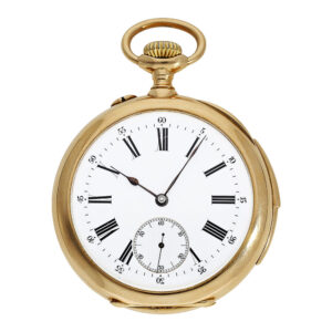 Swiss 18K gold minute repeating pocket watch Circa 1900