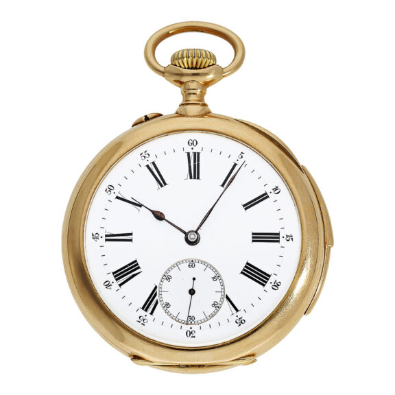 Swiss 18K gold minute repeating pocket watch Circa 1900