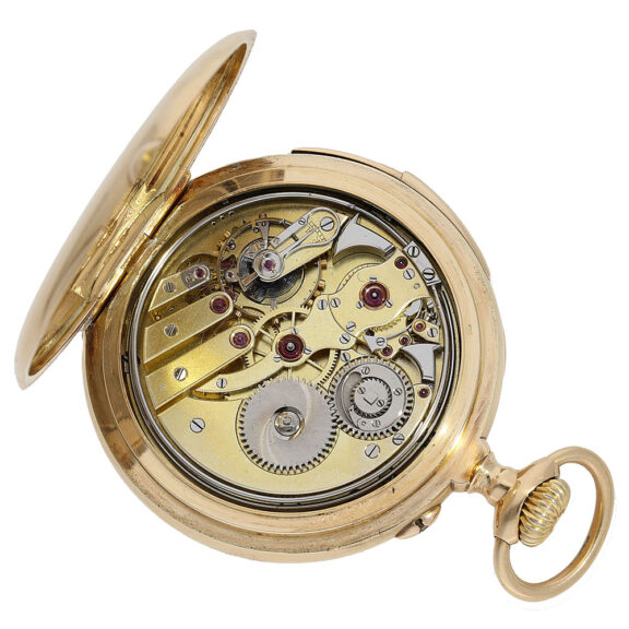 Swiss 18K gold minute repeating pocket watch Circa 1900 Swiss 18K gold minute repeating pocket watch Circa 1900
