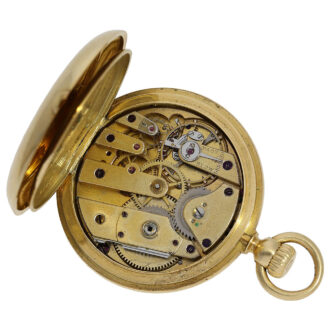 Swiss 18K gold half-hunter lady's pocket watch Circa 1863